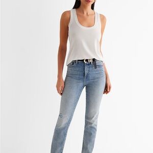 Express | White Scoop Neck Relaxed Cami